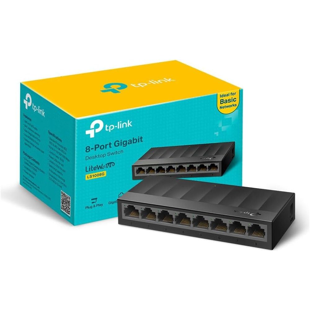 Buy TP-Link,TP-Link LS1008G 8-Port Gigabit Ethernet Switch – Desktop/Wall-Mount, Plug & Play, Ethernet Splitter, Plastic Casing - Gadcet UK | UK | London | Scotland | Wales| Near Me | Cheap | Pay In 3 | Networking Devices